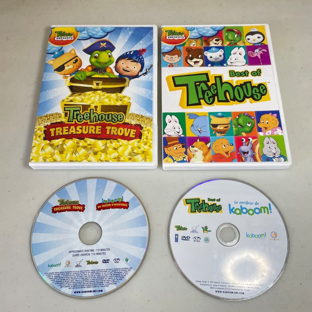 Lot of 2 Treehouse Presents: Best Of Treehouse & Treasure Trove (DVD Canadian)